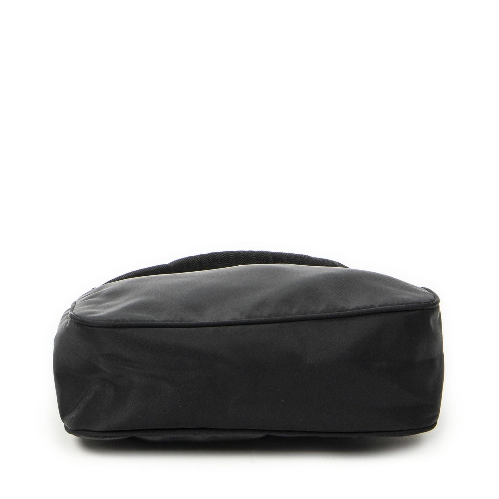 Prada Vintage Mini Zip Hobo Black Nylon Canvas