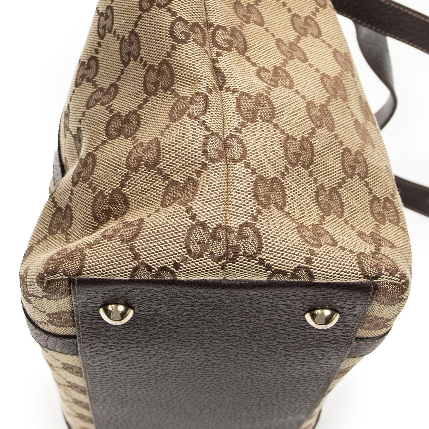 Gucci Abbey Zip Tote Beige Brown GG Canvas