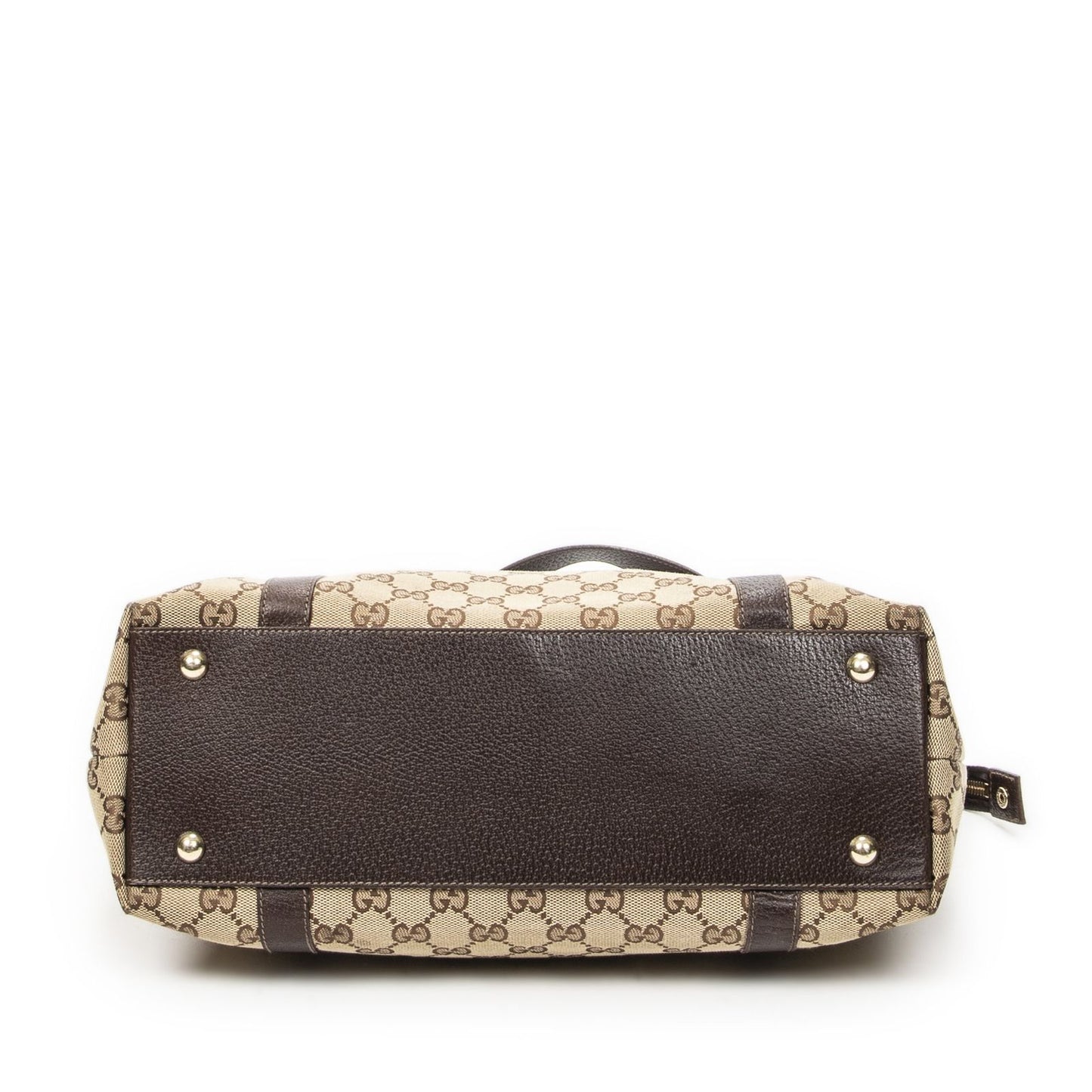 Gucci Abbey Zip Tote Beige Brown GG Canvas