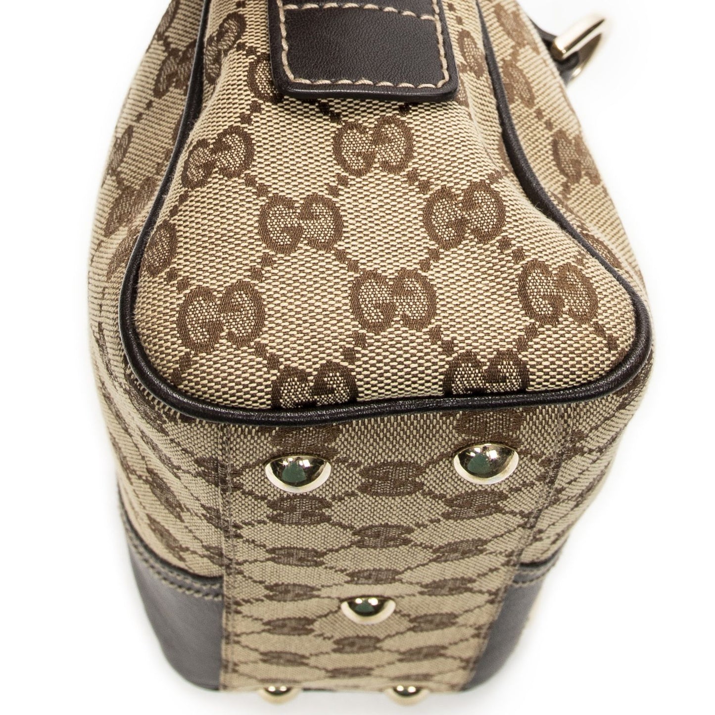 Gucci Mini New Britt Domebeige Dark Brown GG Canvas
