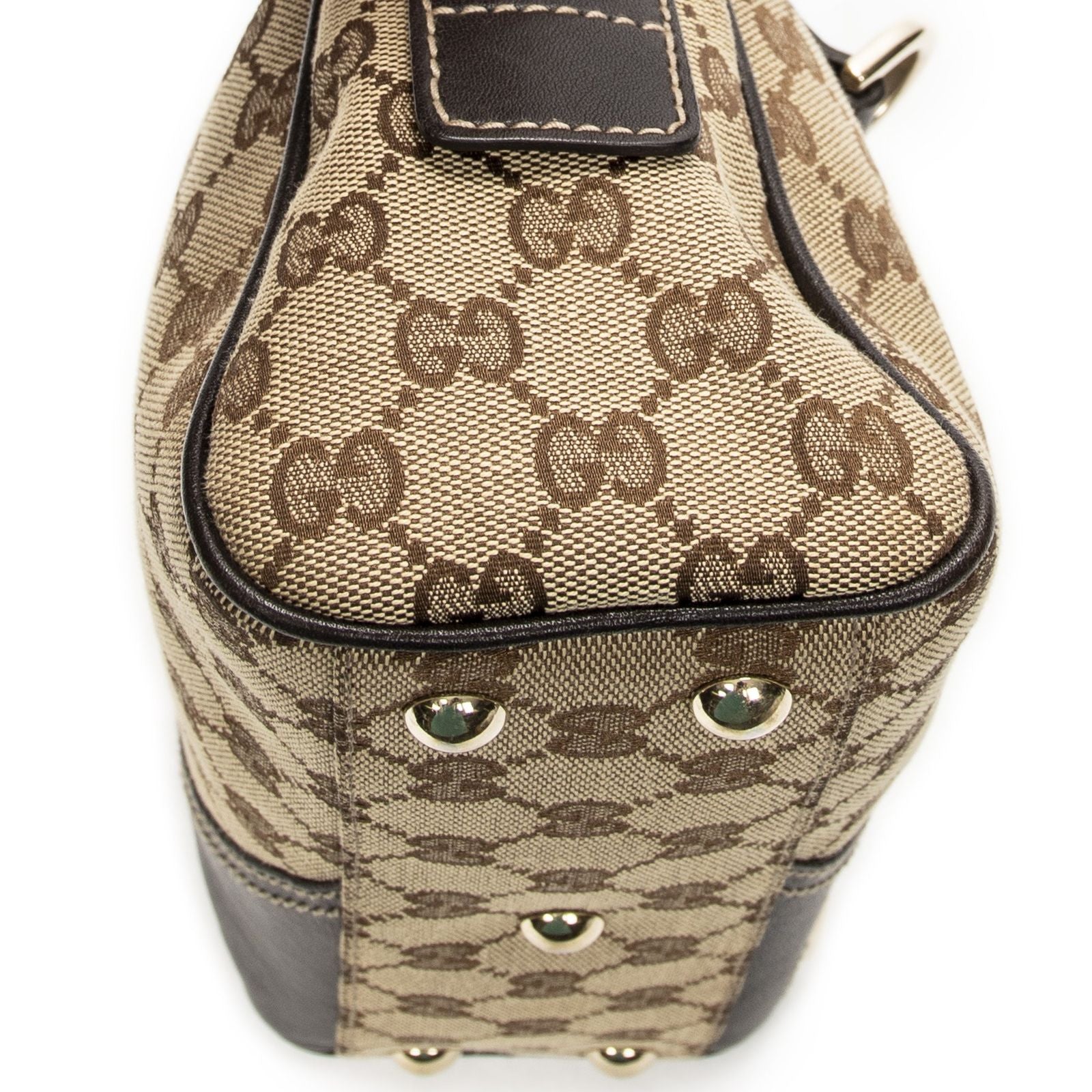 Gucci Mini New Britt Domebeige Dark Brown GG Canvas