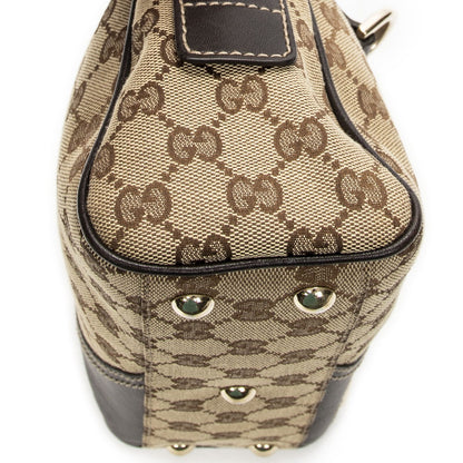 Gucci Mini New Britt Domebeige Dark Brown GG Canvas