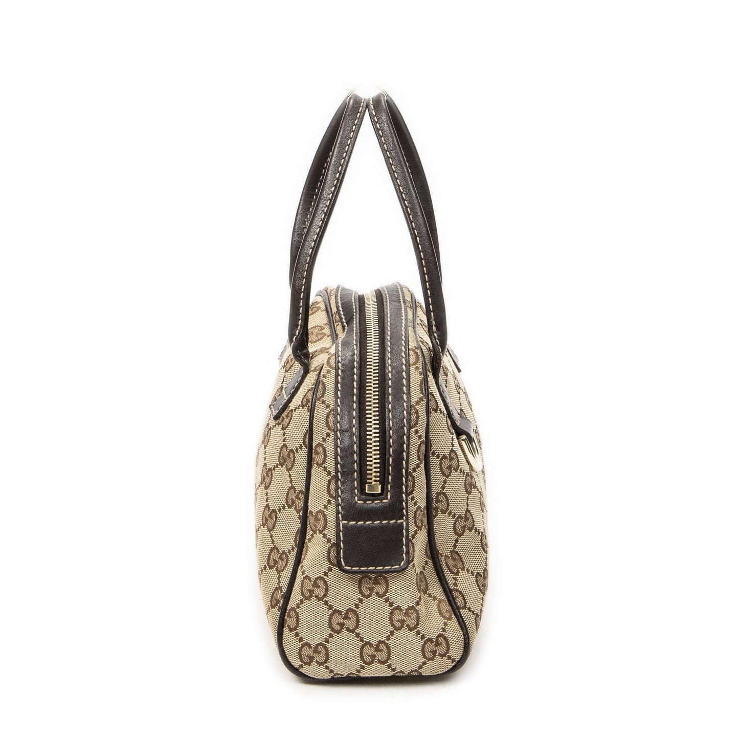 Gucci Mini New Britt Domebeige Dark Brown GG Canvas