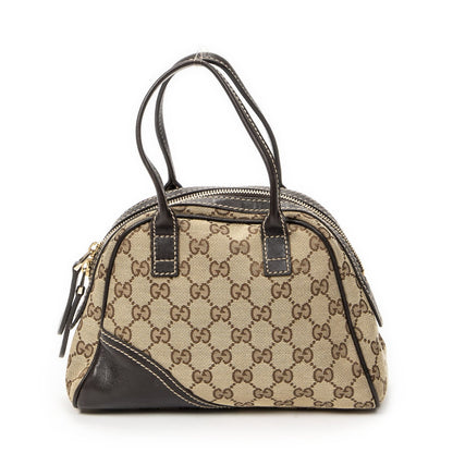 Gucci Mini New Britt Domebeige Dark Brown GG Canvas