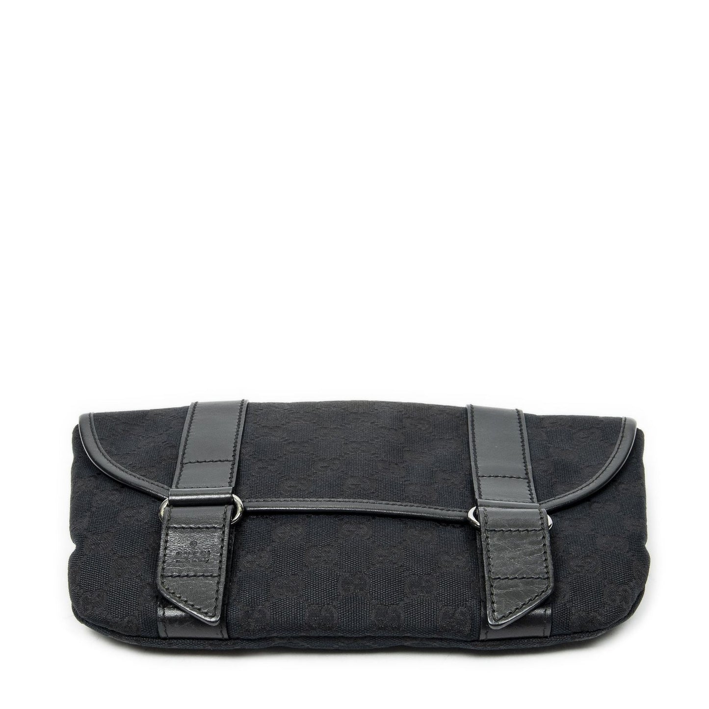 Gucci Flap Waist Bag Black GG Canvas