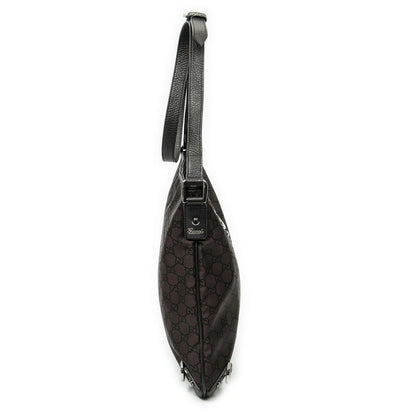 Gucci Abbey Dring Crossbody Dark Brown GG Nylon Canvas