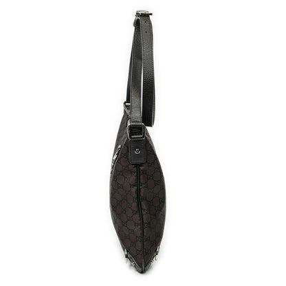 Gucci Abbey Dring Crossbody Dark Brown GG Nylon Canvas