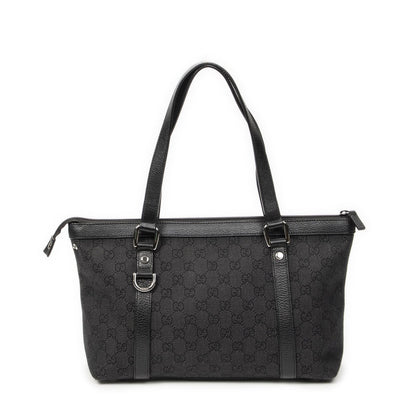 Gucci Abbey Zip Tote Black GG Denim Canvas