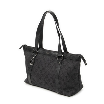 Gucci Abbey Zip Tote Black GG Denim Canvas