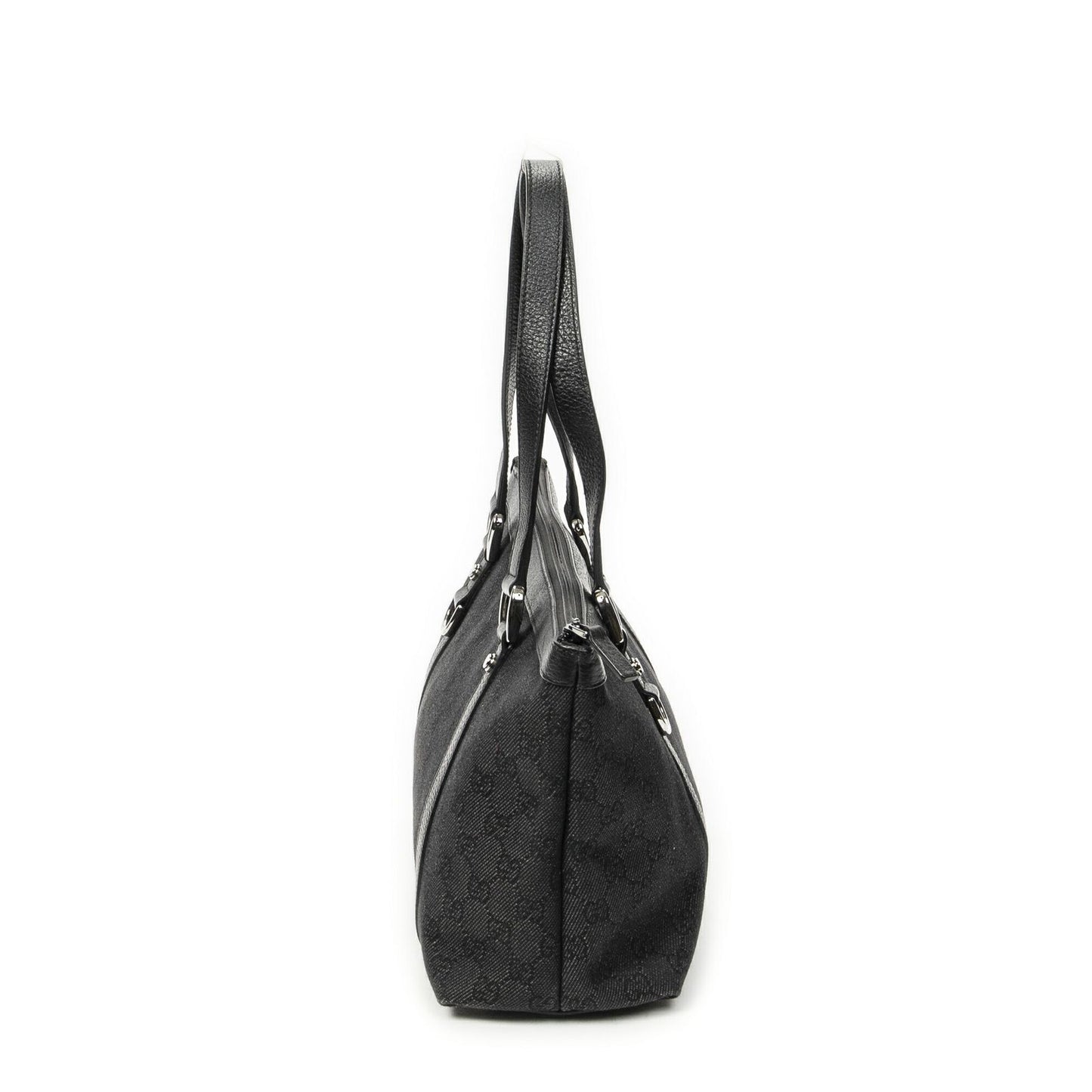 Gucci Abbey Zip Tote Black GG Denim Canvas