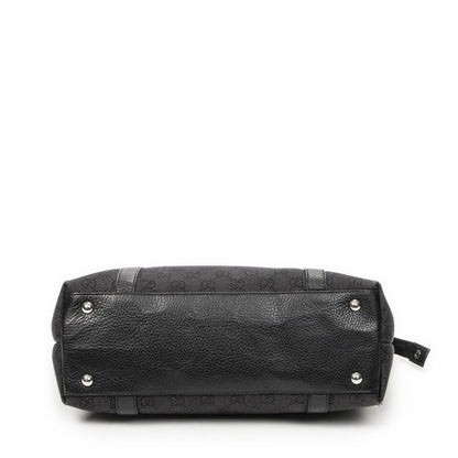 Gucci Abbey Zip Tote Black GG Denim Canvas