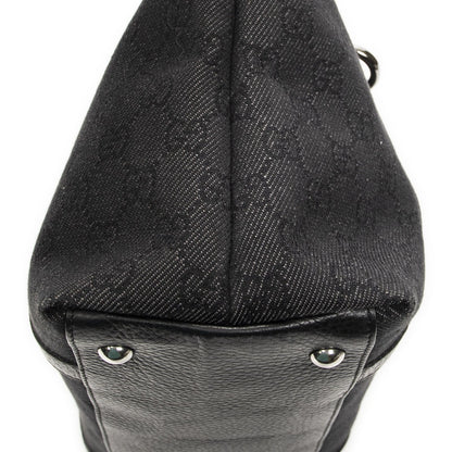 Gucci Abbey Zip Tote Black GG Denim Canvas