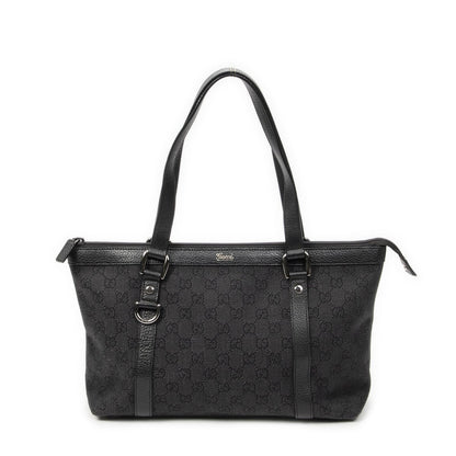 Gucci Abbey Zip Tote Black GG Denim Canvas