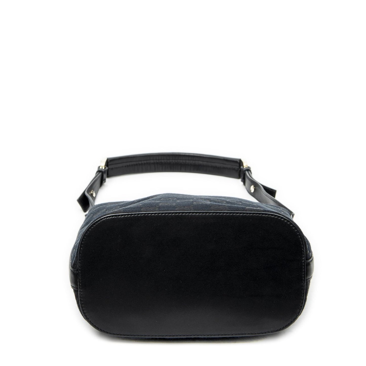 Gucci FF Buckle Shoulder Bag Black GG Canvas