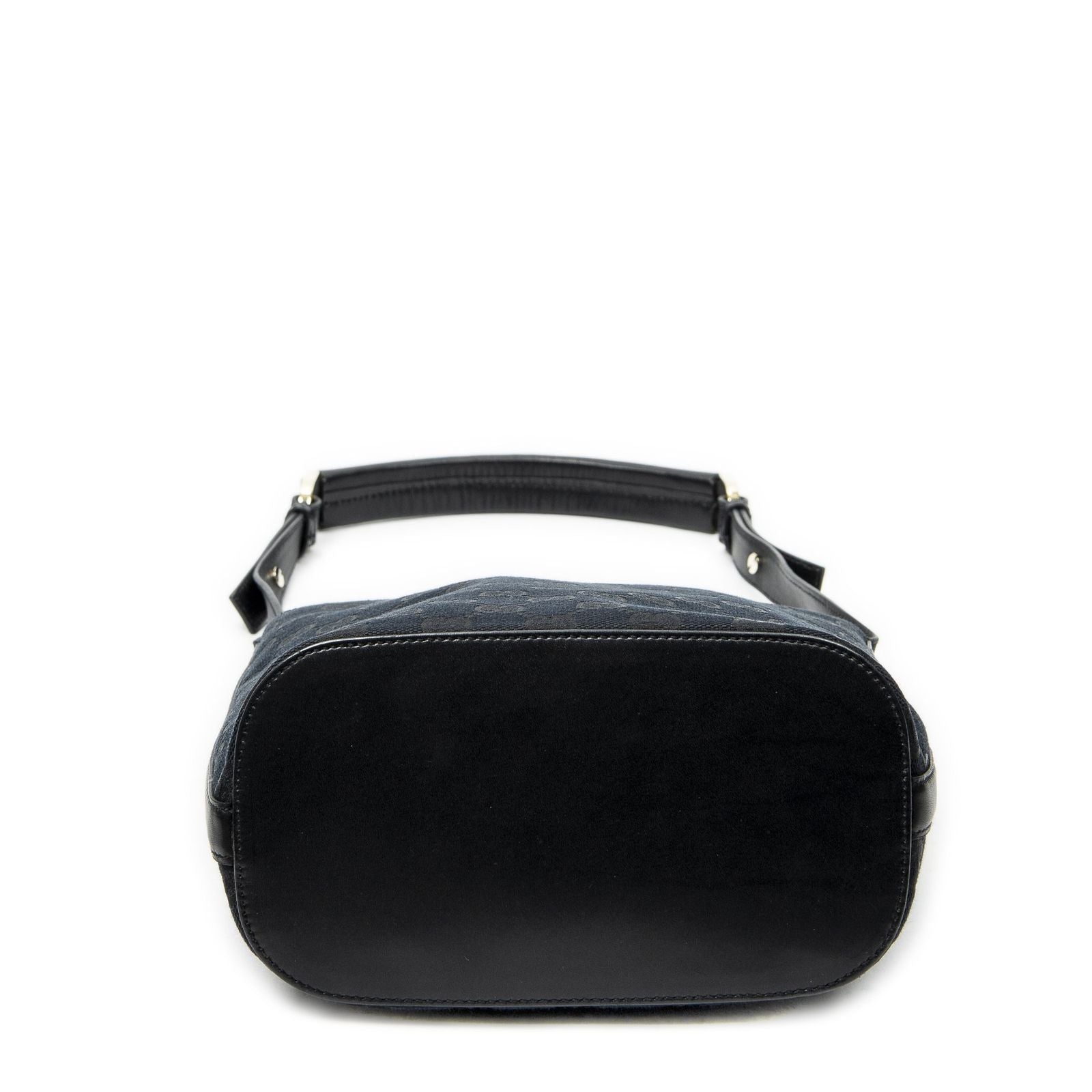 Gucci FF Buckle Shoulder Bag Black GG Canvas