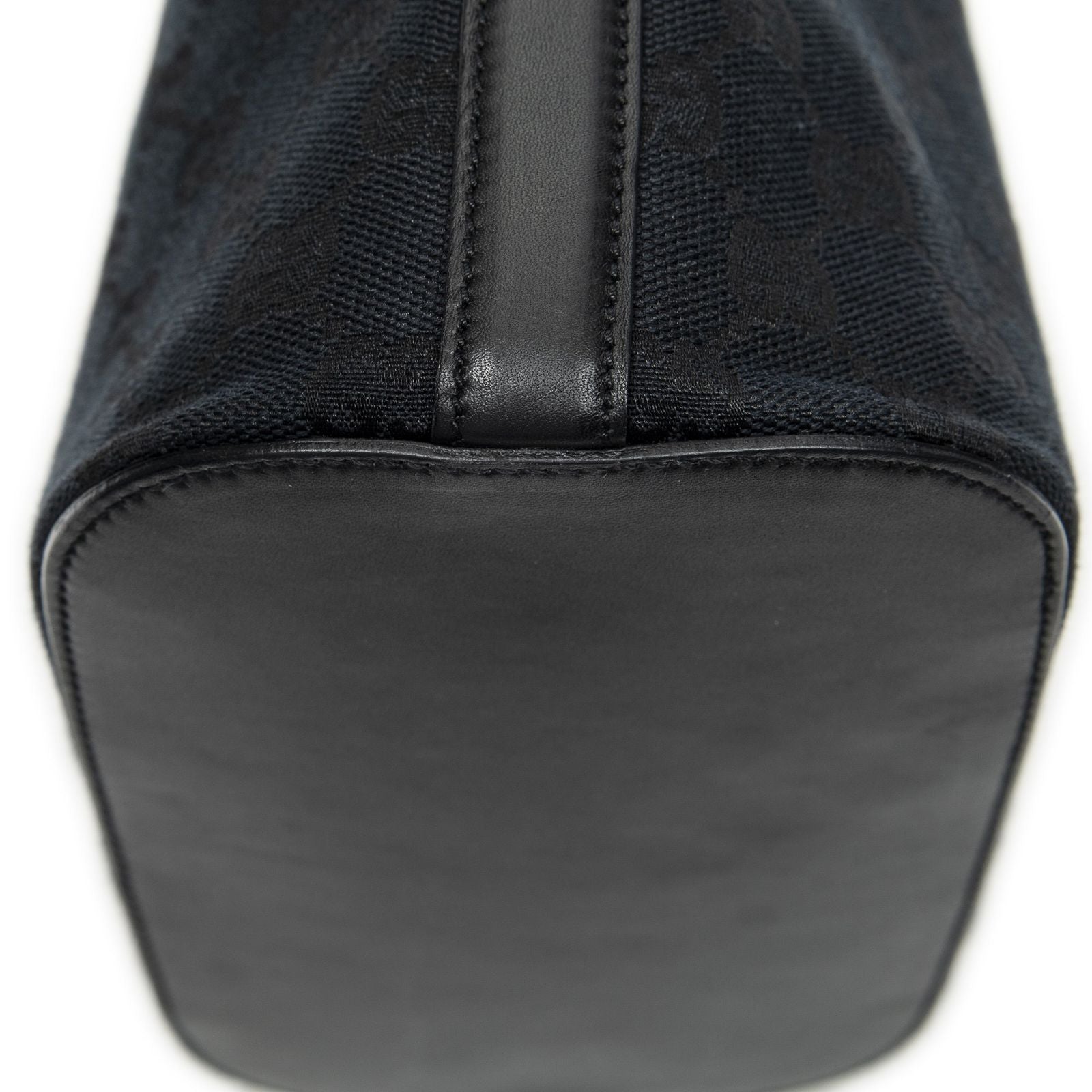 Gucci FF Buckle Shoulder Bag Black GG Canvas