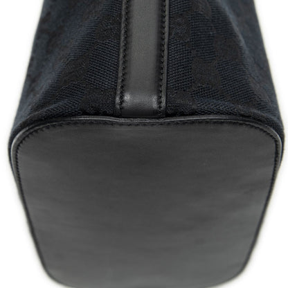 Gucci FF Buckle Shoulder Bag Black GG Canvas