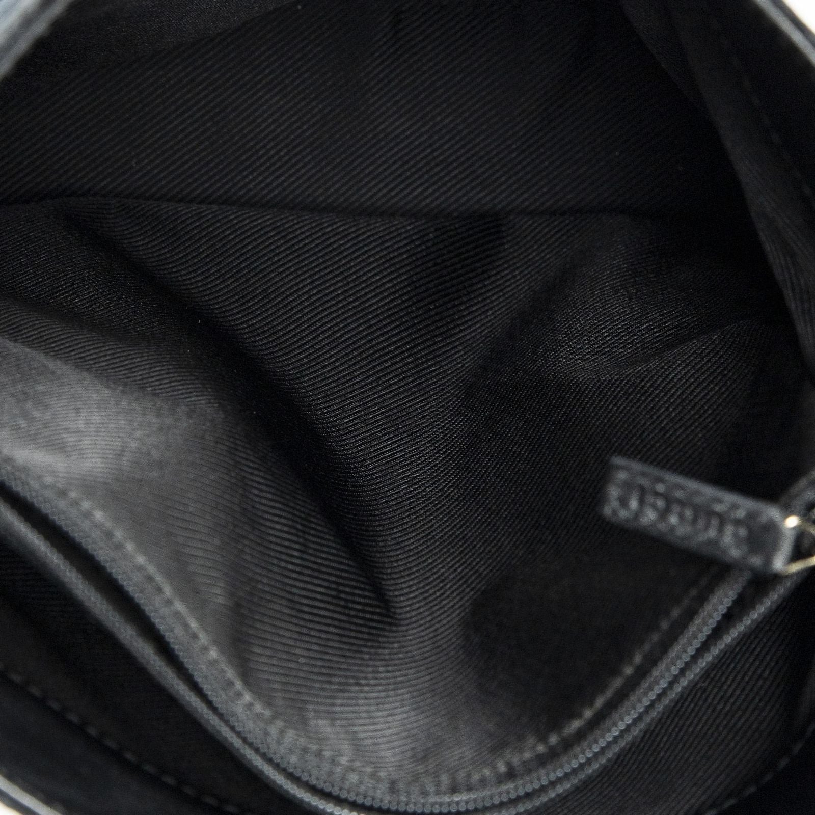 Gucci FF Buckle Shoulder Bag Black GG Canvas