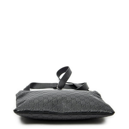 Gucci Large Square Zip Messenger Black Guccissima