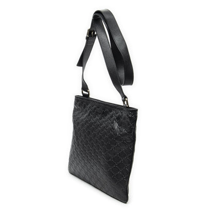 Gucci Large Square Zip Messenger Black Guccissima