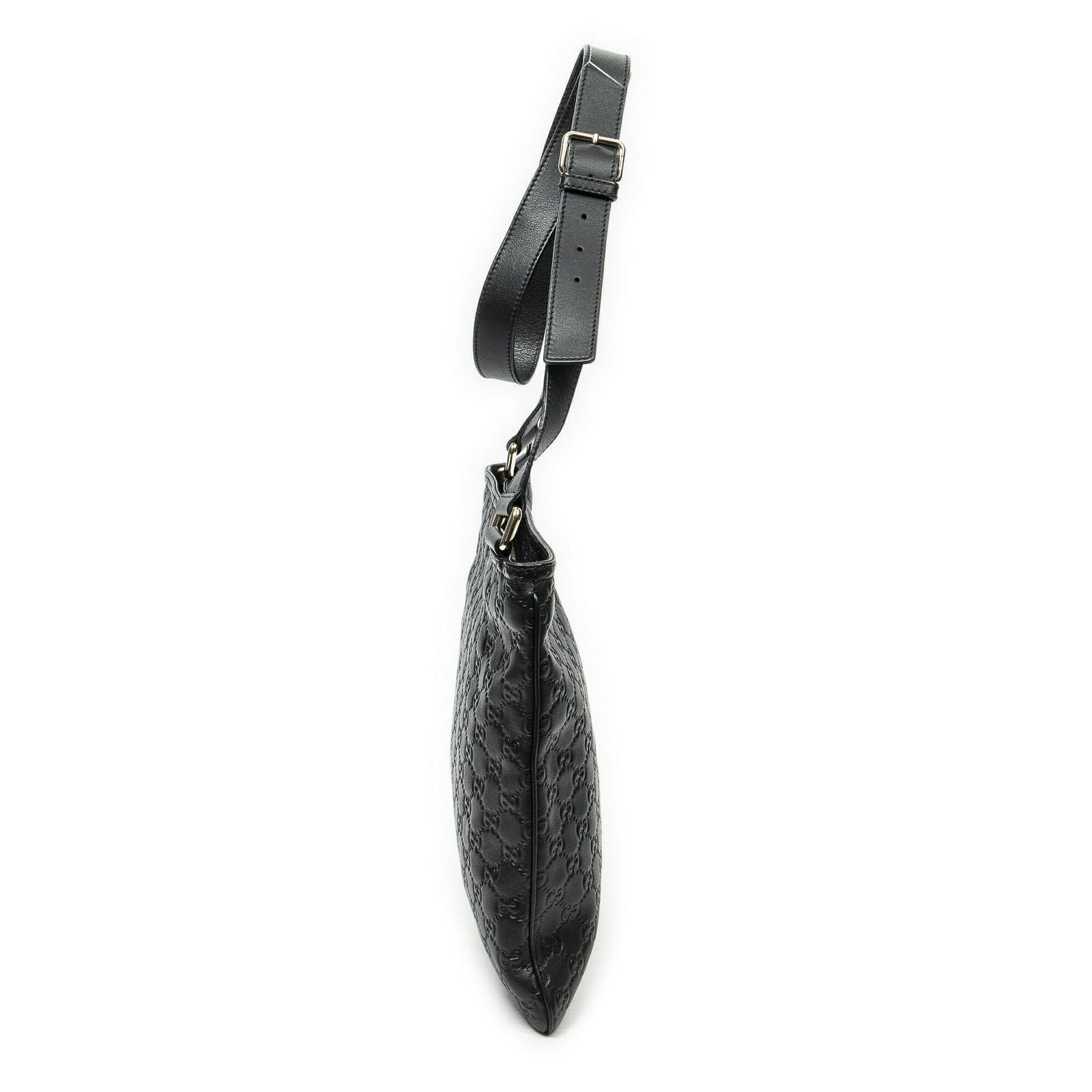 Gucci Large Square Zip Messenger Black Guccissima