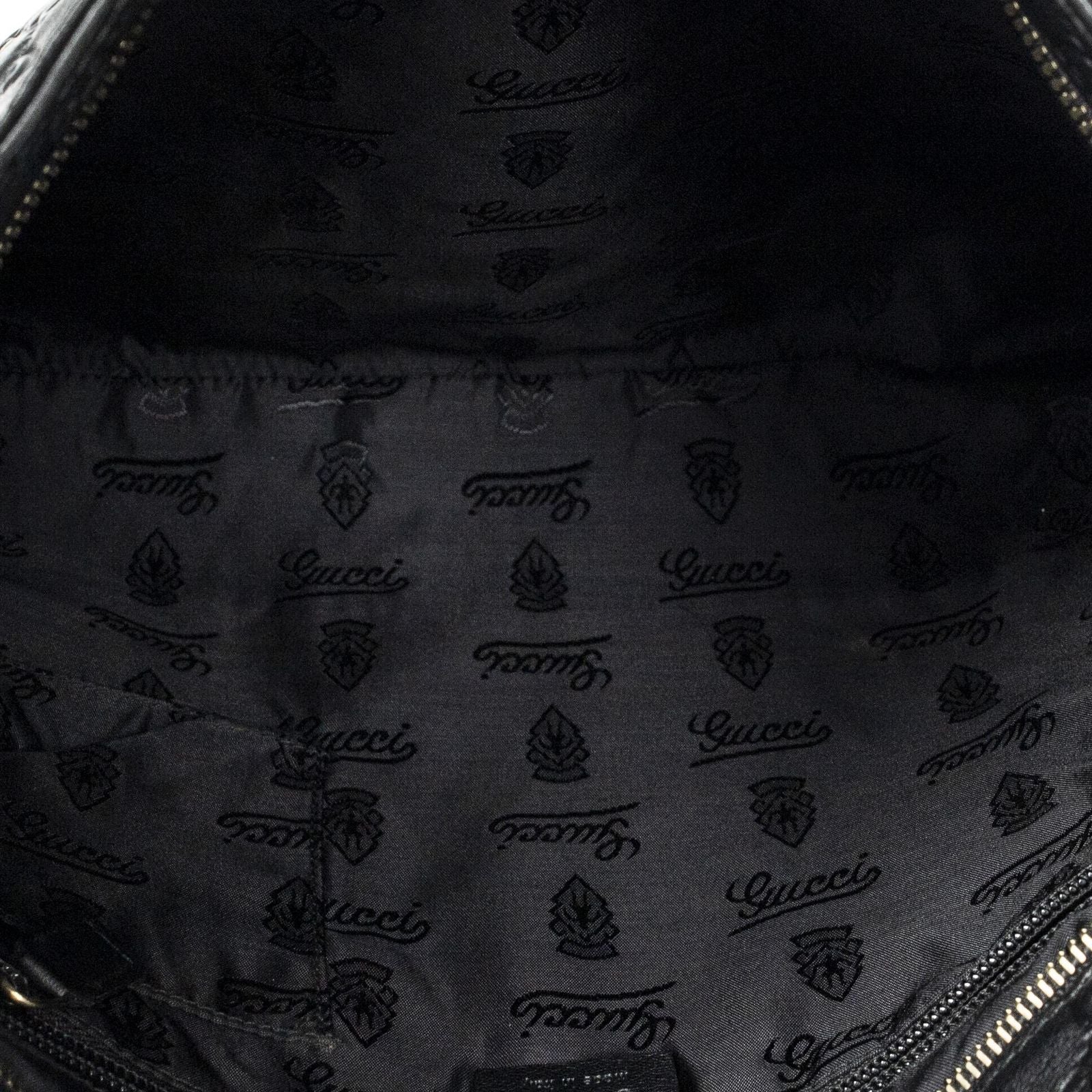 Gucci Large Square Zip Messenger Black Guccissima