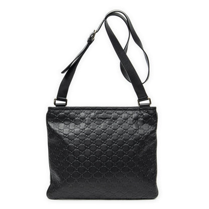 Gucci Large Square Zip Messenger Black Guccissima