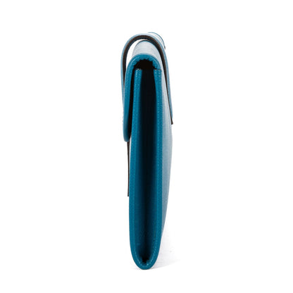Hermes Jije Elan Clutch Blue Epsom Leather