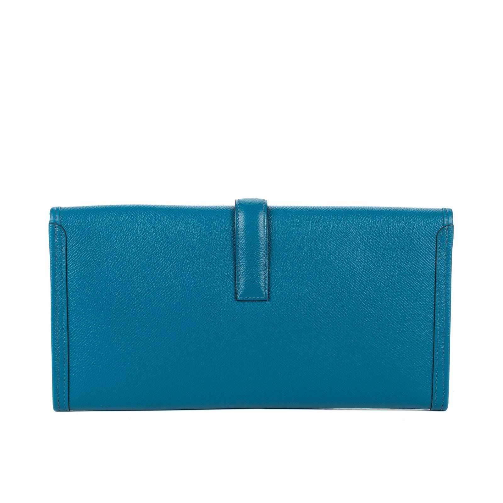 Hermes Jije Elan Clutch Blue Epsom Leather