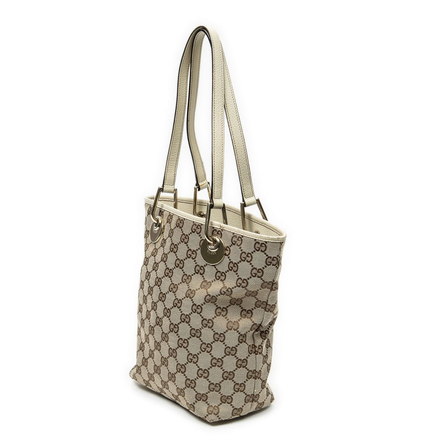 Gucci Small Eclipse Shopping Beige Ivory GG Canvas