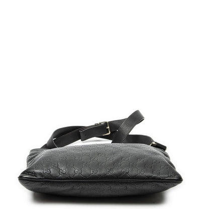 Gucci Large Square Zip Messenger Black Guccissima