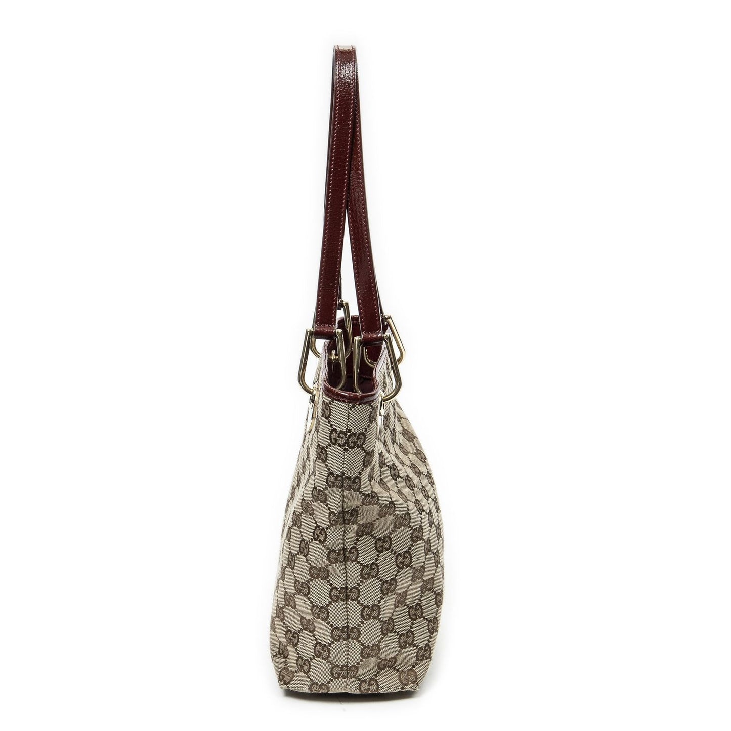 Gucci Small Eclipse Shopping Beige Red GG Canvas
