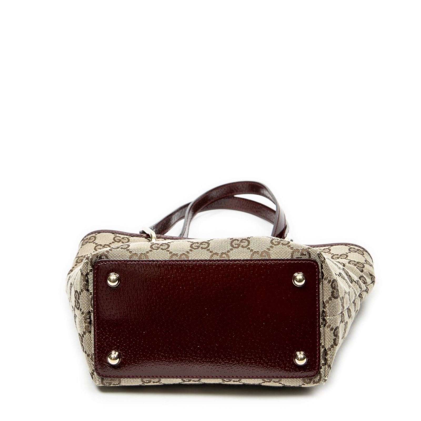 Gucci Small Eclipse Shopping Beige Red GG Canvas