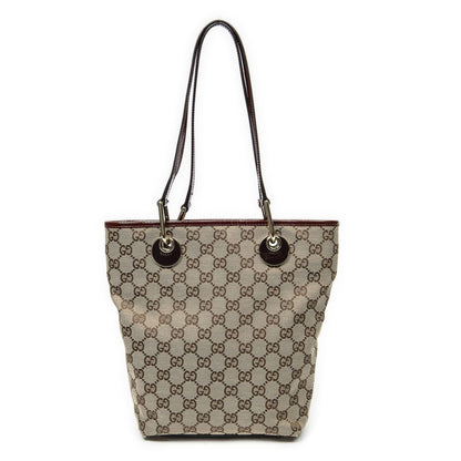 Gucci Small Eclipse Shopping Beige Red GG Canvas