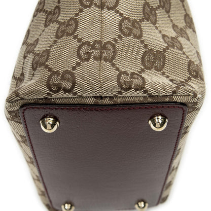 Gucci Small Eclipse Shopping Beige Red GG Canvas