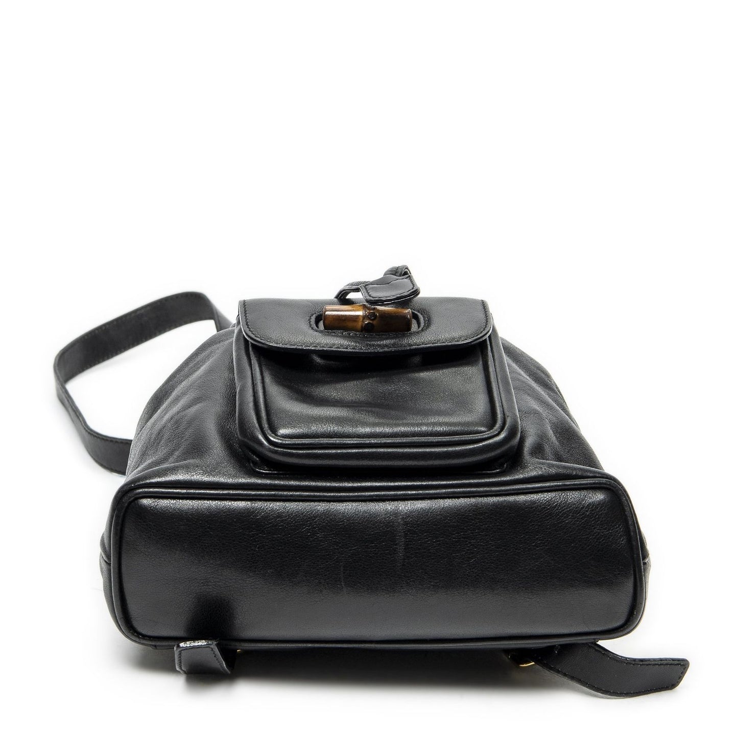 Gucci Mini Bamboo Backpack Black Calfskin Leather