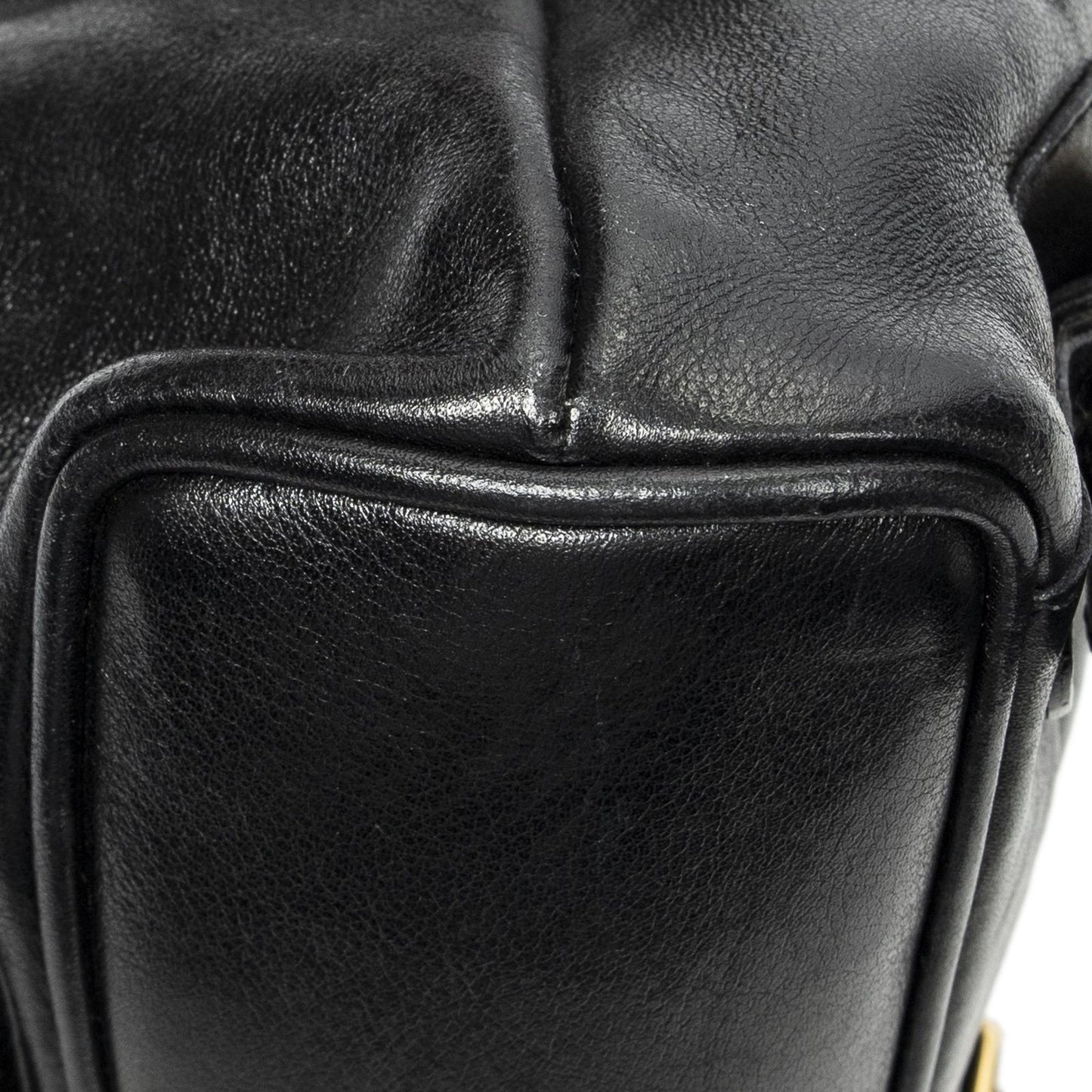 Gucci Mini Bamboo Backpack Black Calfskin Leather