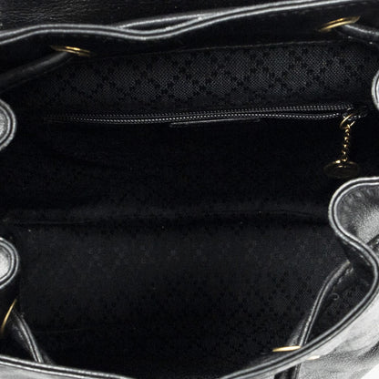 Gucci Mini Bamboo Backpack Black Calfskin Leather