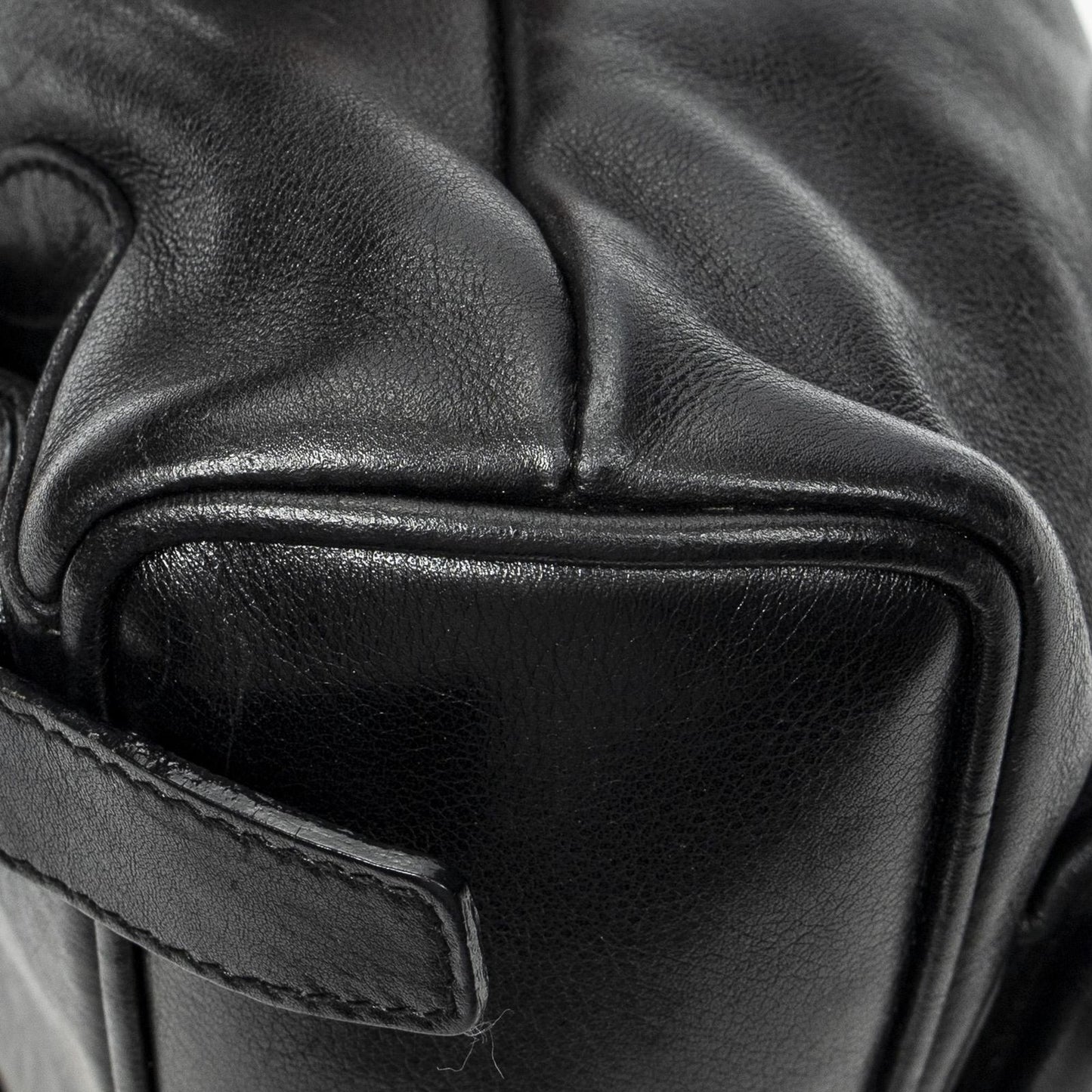 Gucci Mini Bamboo Backpack Black Calfskin Leather