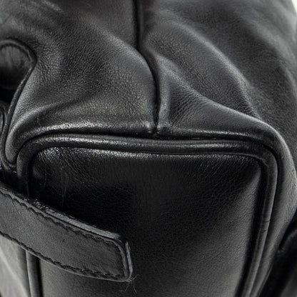 Gucci Mini Bamboo Backpack Black Calfskin Leather