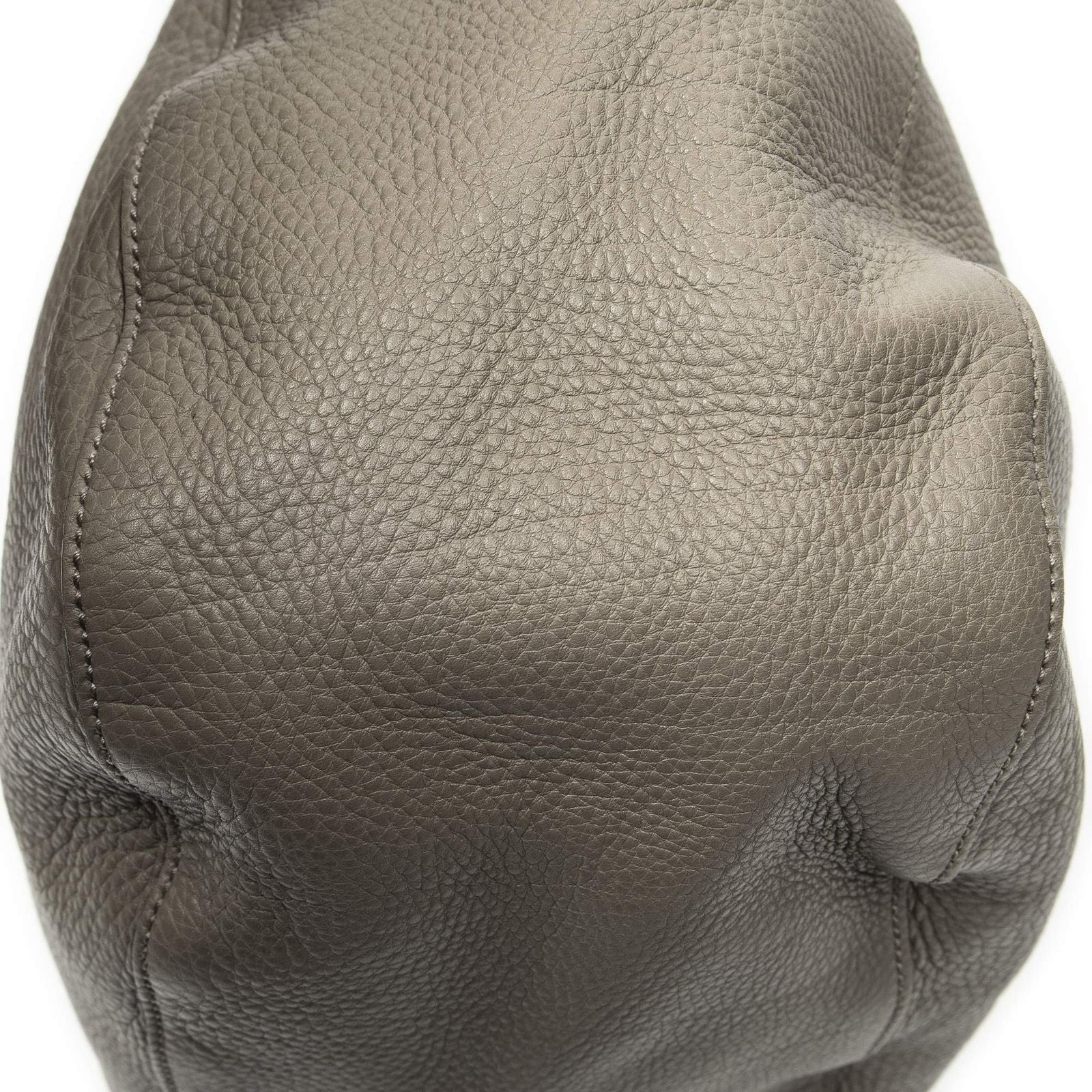 Gucci Oval Twill Tote Gray Calfskin Leather