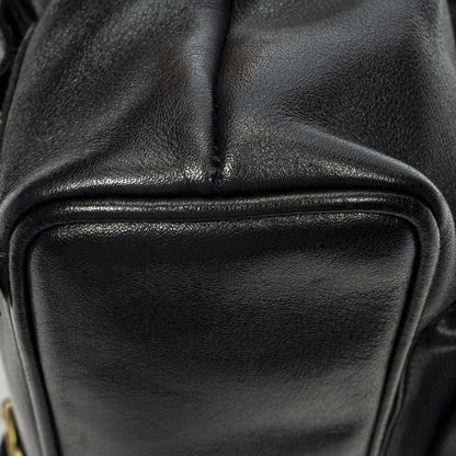 Gucci Mini Bamboo Backpack Black Calfskin Leather