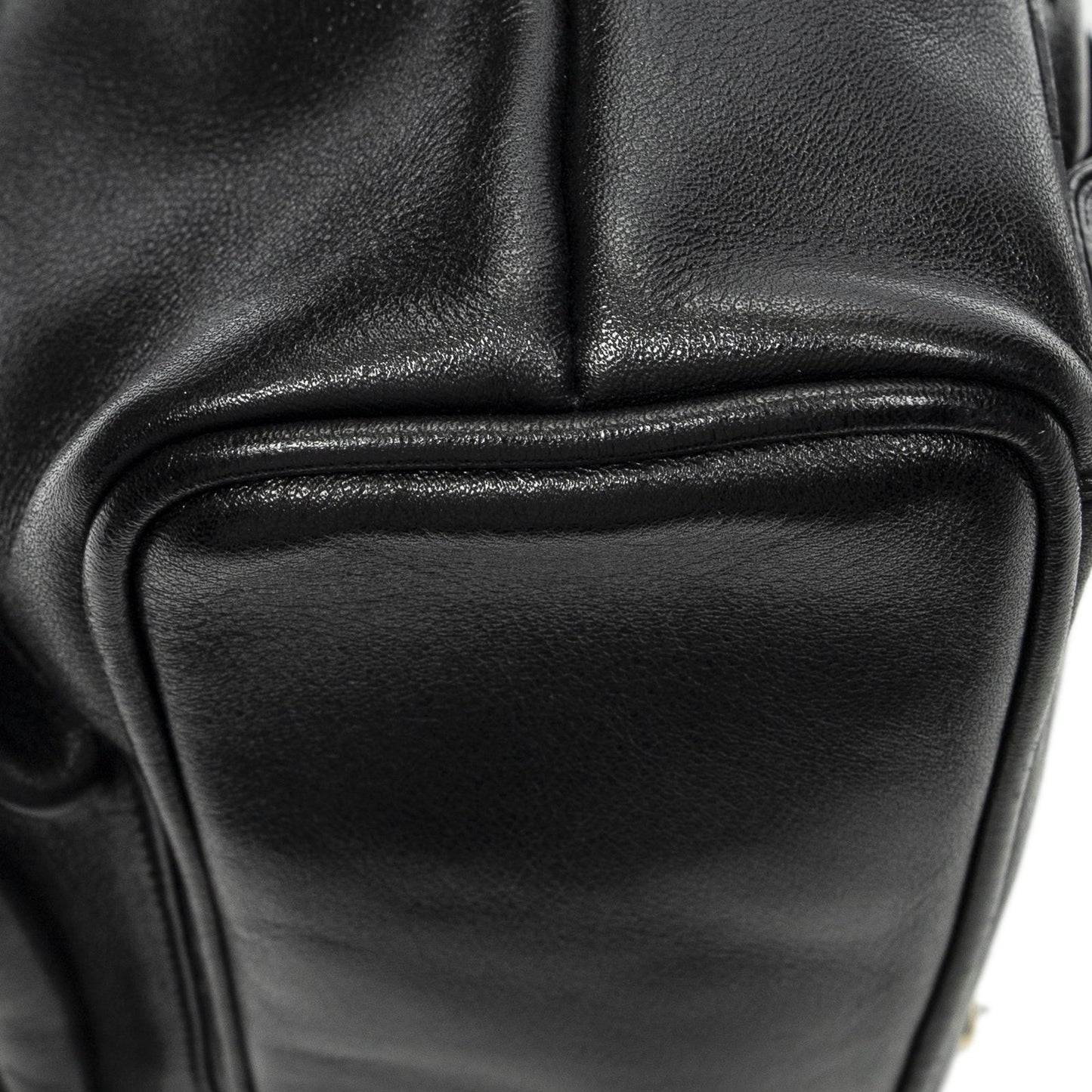 Gucci Mini Bamboo Backpack Black Calfskin Leather