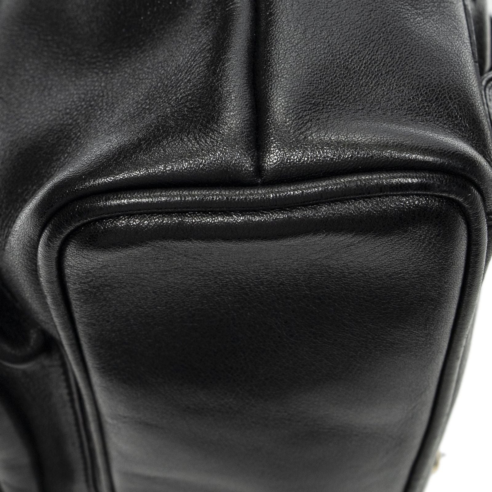 Gucci Mini Bamboo Backpack Black Calfskin Leather
