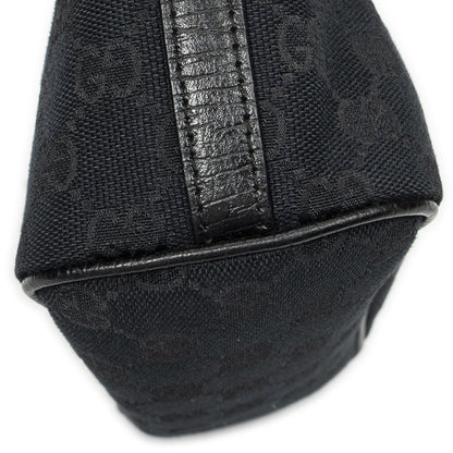 Gucci Web Boat Pochette Black GG Canvas