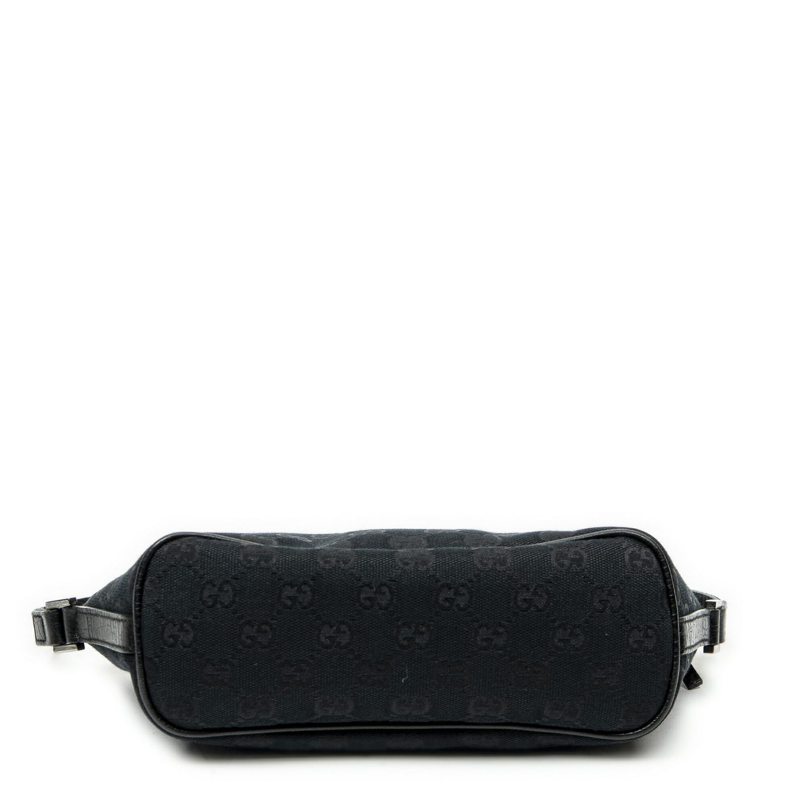 Gucci Web Boat Pochette Black GG Canvas