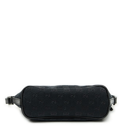 Gucci Web Boat Pochette Black GG Canvas