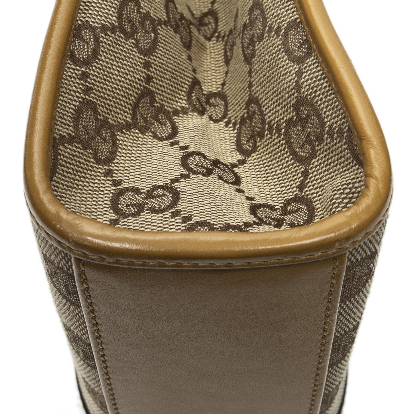 Gucci Square Bardot Tote Beige Yellow GG Canvas