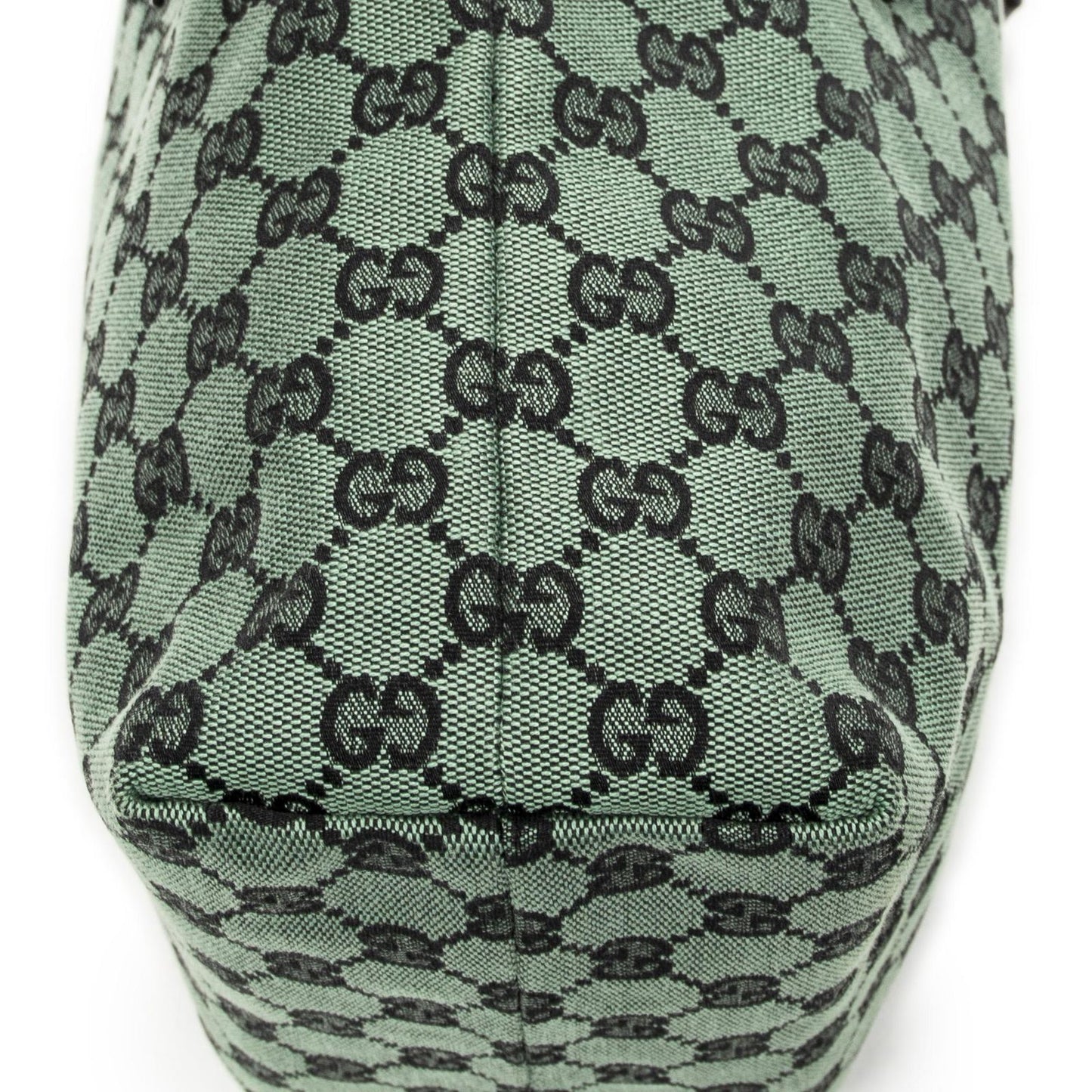 Gucci Small Tall Tote Green Black GG Canvas