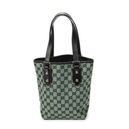Gucci Small Tall Tote Green Black GG Canvas